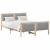 Cadru de pat cu headboard Gri deschis 140 x 190 cm țesătură GartenMobel Dekor