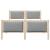 Cadru de pat cu headboard Gri deschis 140 x 190 cm țesătură GartenMobel Dekor