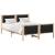 Cadru de pat cu headboard Negru 140 x 190 cm țesătură GartenMobel Dekor