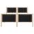Cadru de pat cu headboard Negru 140 x 190 cm țesătură GartenMobel Dekor