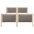 Cadru de pat cu headboard Gri taupe 140 x 190 cm țesătură GartenMobel Dekor