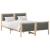 Cadru de pat cu headboard Gri închis 135 x 190 cm țesătură GartenMobel Dekor
