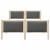 Cadru de pat cu headboard Gri închis 135 x 190 cm țesătură GartenMobel Dekor