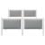 Cadru de pat cu headboard Gri deschis 135 x 190 cm țesătură GartenMobel Dekor