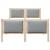 Cadru de pat cu headboard Gri deschis 120 x 190 cm țesătură GartenMobel Dekor