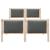 Cadru de pat cu headboard Gri închis 120 x 190 cm țesătură GartenMobel Dekor
