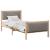 Cadru de pat cu headboard Gri taupe 100 x 200 cm țesătură GartenMobel Dekor