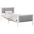 Cadru de pat cu headboard Gri deschis 100 x 200 cm țesătură GartenMobel Dekor