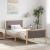 Cadru de pat cu headboard Gri taupe 90 x 200 cm țesătură GartenMobel Dekor