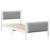 Cadru de pat cu headboard Gri deschis 90 x 200 cm țesătură GartenMobel Dekor