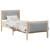 Cadru de pat cu headboard Gri deschis 80 x 200 cm țesătură GartenMobel Dekor