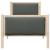 Cadru de pat cu headboard Gri închis 80 x 200 cm țesătură GartenMobel Dekor