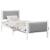Cadru de pat cu headboard Gri deschis 80 x 200 cm țesătură GartenMobel Dekor