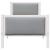 Cadru de pat cu headboard Gri deschis 80 x 200 cm țesătură GartenMobel Dekor