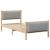 Cadru de pat cu headboard Gri deschis 90 x 190 cm țesătură GartenMobel Dekor