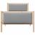 Cadru de pat cu headboard Gri deschis 90 x 190 cm țesătură GartenMobel Dekor