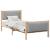 Cadru de pat cu headboard Gri deschis 90 x 190 cm țesătură GartenMobel Dekor