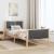 Cadru de pat cu headboard Gri închis 90 x 190 cm țesătură GartenMobel Dekor