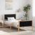 Cadru de pat cu headboard Negru 90 x 190 cm țesătură GartenMobel Dekor