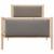 Cadru de pat cu headboard Gri taupe 90 x 190 cm țesătură GartenMobel Dekor