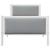 Cadru de pat cu headboard Gri deschis 90 x 190 cm țesătură GartenMobel Dekor