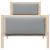 Cadru de pat cu headboard Gri deschis 75 x 190 cm țesătură GartenMobel Dekor