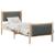 Cadru de pat cu headboard Gri închis 75 x 190 cm țesătură GartenMobel Dekor