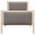 Cadru de pat cu headboard Gri taupe 75 x 190 cm țesătură GartenMobel Dekor