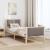 Cadru de pat cu headboard Gri taupe 75 x 190 cm țesătură GartenMobel Dekor