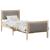 Cadru de pat cu headboard Gri taupe 75 x 190 cm țesătură GartenMobel Dekor