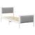 Cadru de pat cu headboard Gri deschis 75 x 190 cm țesătură GartenMobel Dekor