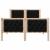 Cadru de pat cu headboard Negru 120 x 200 cm Lemn de pin masiv GartenMobel Dekor