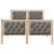 Cadru de pat Gri taupe 120 x 200 cm Lemn de pin masiv GartenMobel Dekor