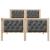 Cadru de pat cu headboard Gri închis 120 x 190 cm țesătură GartenMobel Dekor
