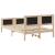 Cadru de pat cu headboard Negru 120 x 190 cm Lemn de pin masiv GartenMobel Dekor