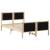 Cadru de pat cu headboard Negru 120 x 190 cm Lemn de pin masiv GartenMobel Dekor