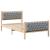 Cadru de pat Gri deschis 100 x 200 cm Lemn de pin masiv GartenMobel Dekor