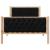 Cadru de pat cu headboard Negru 100 x 200 cm Lemn de pin masiv GartenMobel Dekor