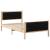 Cadru de pat cu headboard Negru 100 x 200 cm Lemn de pin masiv GartenMobel Dekor
