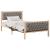 Cadru de pat Gri taupe 100 x 200 cm Lemn de pin masiv GartenMobel Dekor