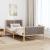 Cadru de pat Gri taupe 100 x 200 cm Lemn de pin masiv GartenMobel Dekor