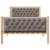 Cadru de pat Gri taupe 100 x 200 cm Lemn de pin masiv GartenMobel Dekor