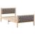 Cadru de pat Gri taupe 100 x 200 cm Lemn de pin masiv GartenMobel Dekor