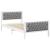 Cadru de pat Gri deschis 100 x 200 cm Lemn de pin masiv GartenMobel Dekor