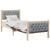 Cadru de pat cu headboard Gri deschis 80 x 200 cm țesătură GartenMobel Dekor