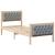 Cadru de pat cu headboard Gri deschis 80 x 200 cm țesătură GartenMobel Dekor