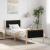 Cadru de pat cu headboard Negru 80 x 200 cm Lemn de pin masiv GartenMobel Dekor