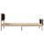 Cadru de pat cu headboard Negru 80 x 200 cm Lemn de pin masiv GartenMobel Dekor