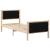 Cadru de pat cu headboard Negru 80 x 200 cm Lemn de pin masiv GartenMobel Dekor