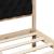 Cadru de pat cu headboard Negru 80 x 200 cm Lemn de pin masiv GartenMobel Dekor